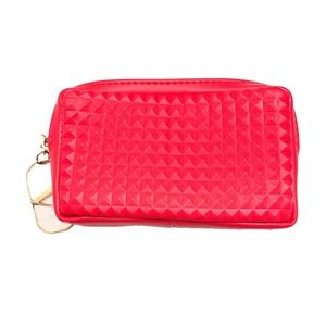 Valentino GARAVANI Vibrant RED Quilted Cosmetic Case CLUTCH